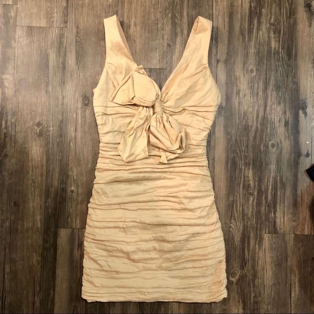 BCBG MAXAZRIA Champagne Cocktail Dress